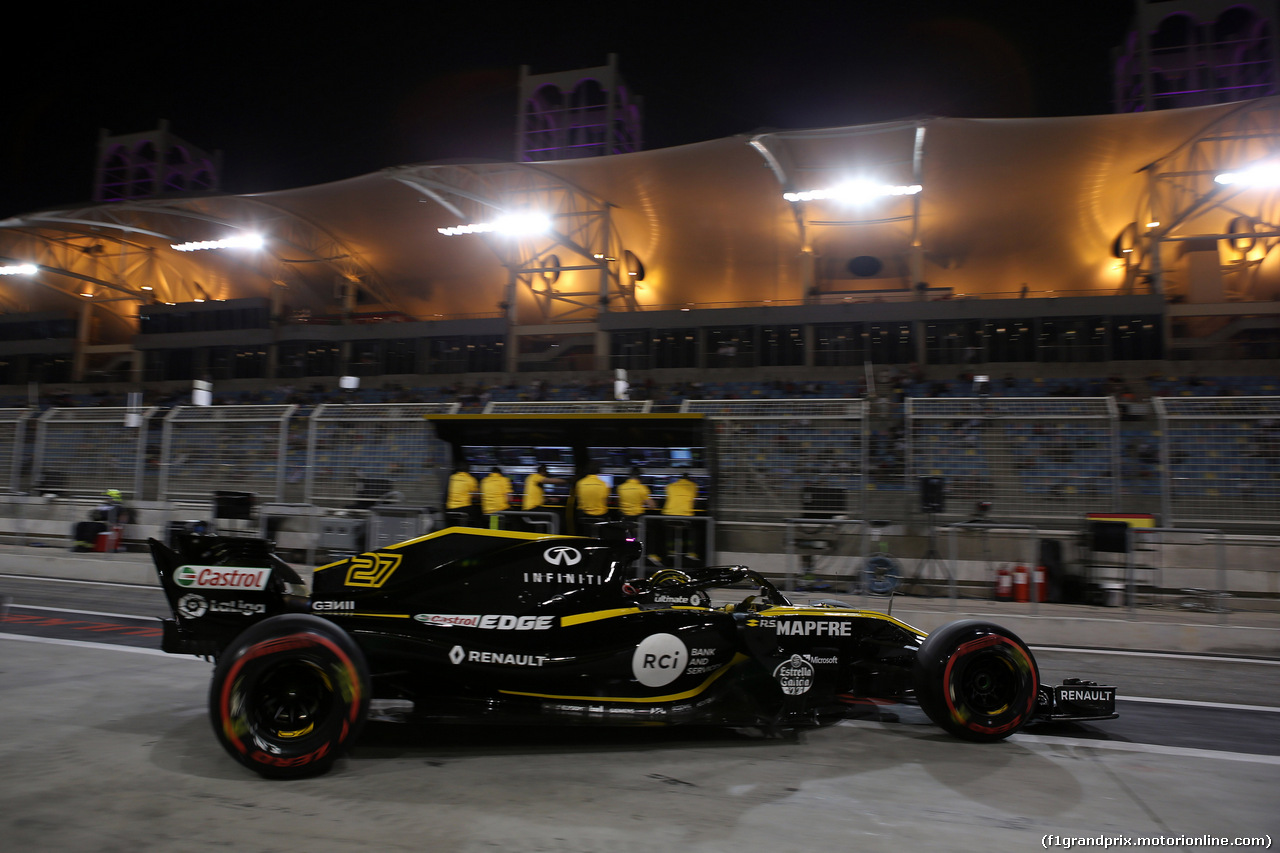 GP BAHRAIN, 06.04.2018 - Prove Libere 2, Nico Hulkenberg (GER) Renault Sport F1 Team RS18