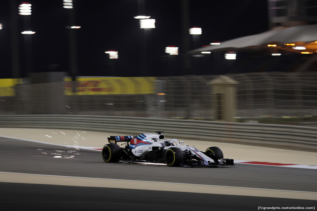 GP BAHRAIN, 06.04.2018 - Prove Libere 2, Lance Stroll (CDN) Williams FW41
