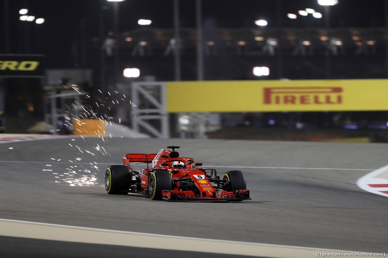 GP BAHRAIN, 06.04.2018 - Prove Libere 2, Sebastian Vettel (GER) Ferrari SF71H