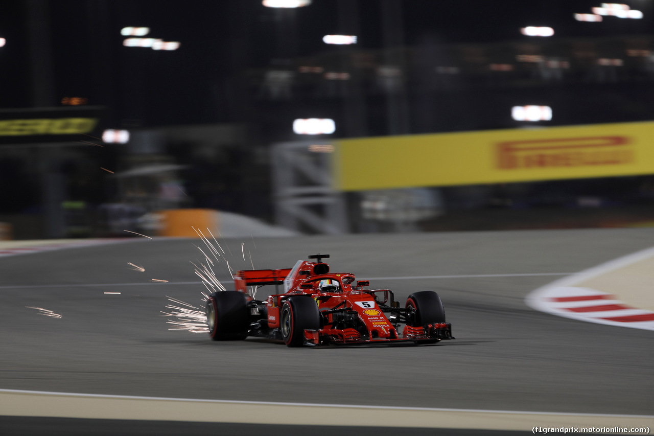 GP BAHRAIN, 06.04.2018 - Prove Libere 2, Sebastian Vettel (GER) Ferrari SF71H