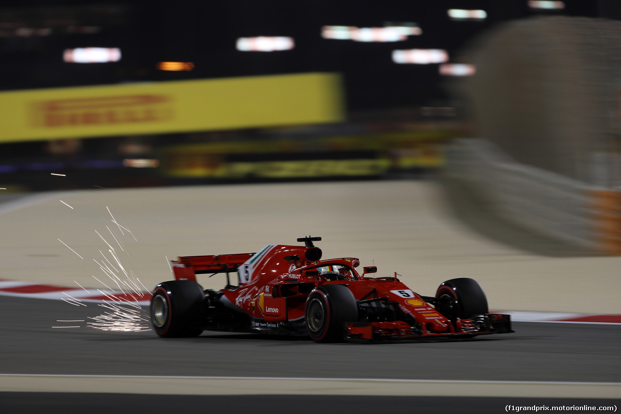 GP BAHRAIN, 06.04.2018 - Prove Libere 2, Sebastian Vettel (GER) Ferrari SF71H