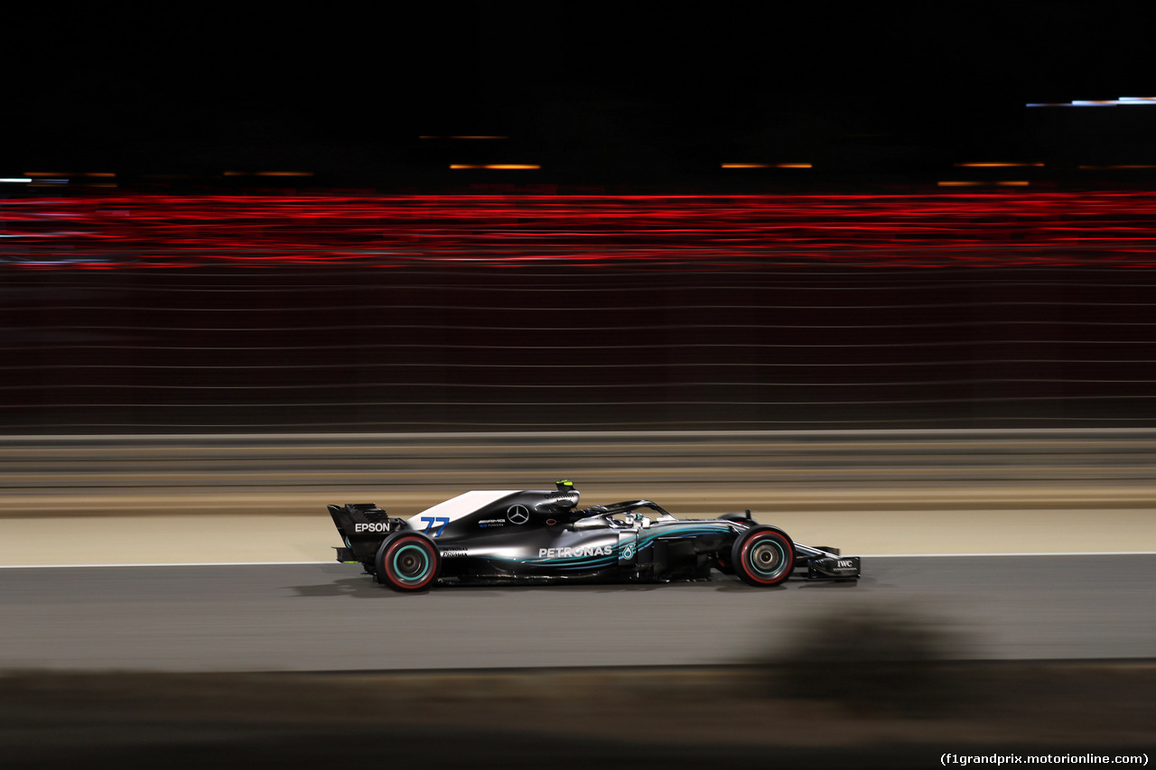 GP BAHRAIN, 06.04.2018 - Prove Libere 2, Valtteri Bottas (FIN) Mercedes AMG F1 W09