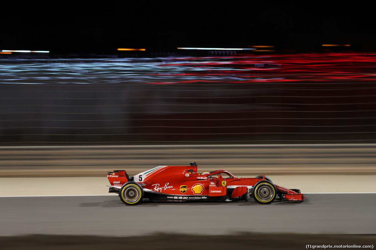 GP BAHRAIN, 06.04.2018 - Prove Libere 2, Sebastian Vettel (GER) Ferrari SF71H