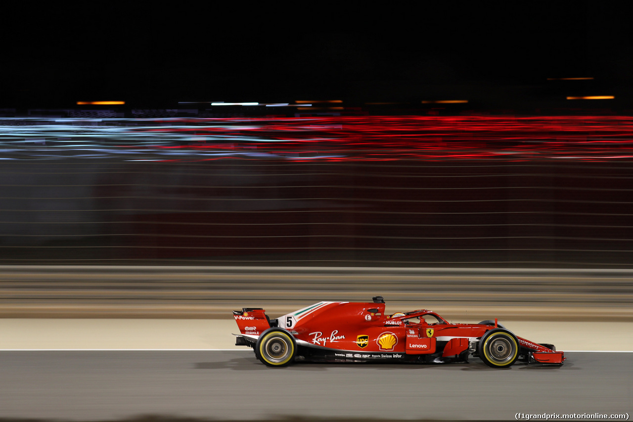 GP BAHRAIN, 06.04.2018 - Prove Libere 2, Sebastian Vettel (GER) Ferrari SF71H