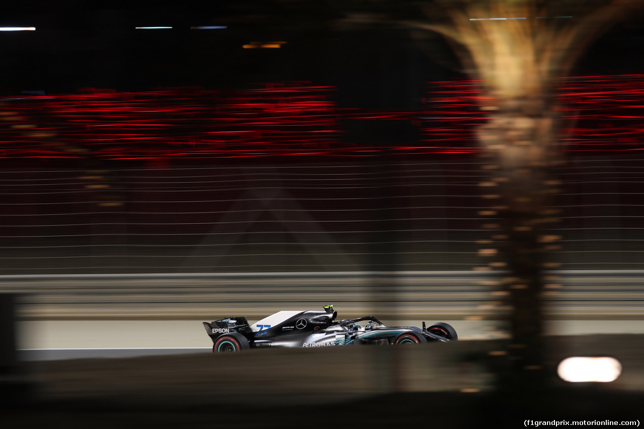 GP BAHRAIN, 06.04.2018 - Prove Libere 2, Valtteri Bottas (FIN) Mercedes AMG F1 W09