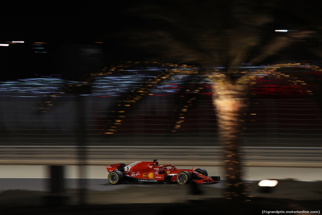 GP BAHRAIN, 06.04.2018 - Prove Libere 2, Sebastian Vettel (GER) Ferrari SF71H