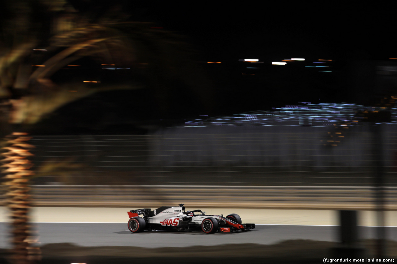 GP BAHRAIN, 06.04.2018 - Prove Libere 2, Romain Grosjean (FRA) Haas F1 Team VF-18