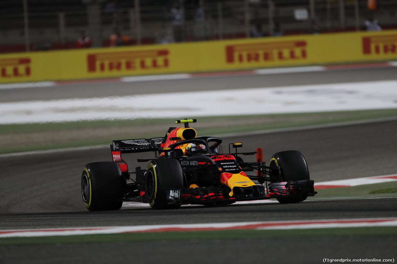 GP BAHRAIN, 06.04.2018 - Prove Libere 2, Max Verstappen (NED) Red Bull Racing RB14