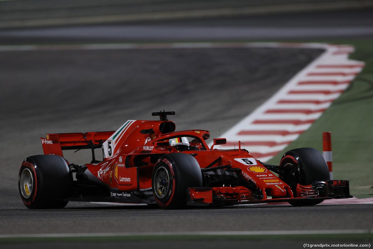 GP BAHRAIN, 06.04.2018 - Prove Libere 2, Sebastian Vettel (GER) Ferrari SF71H