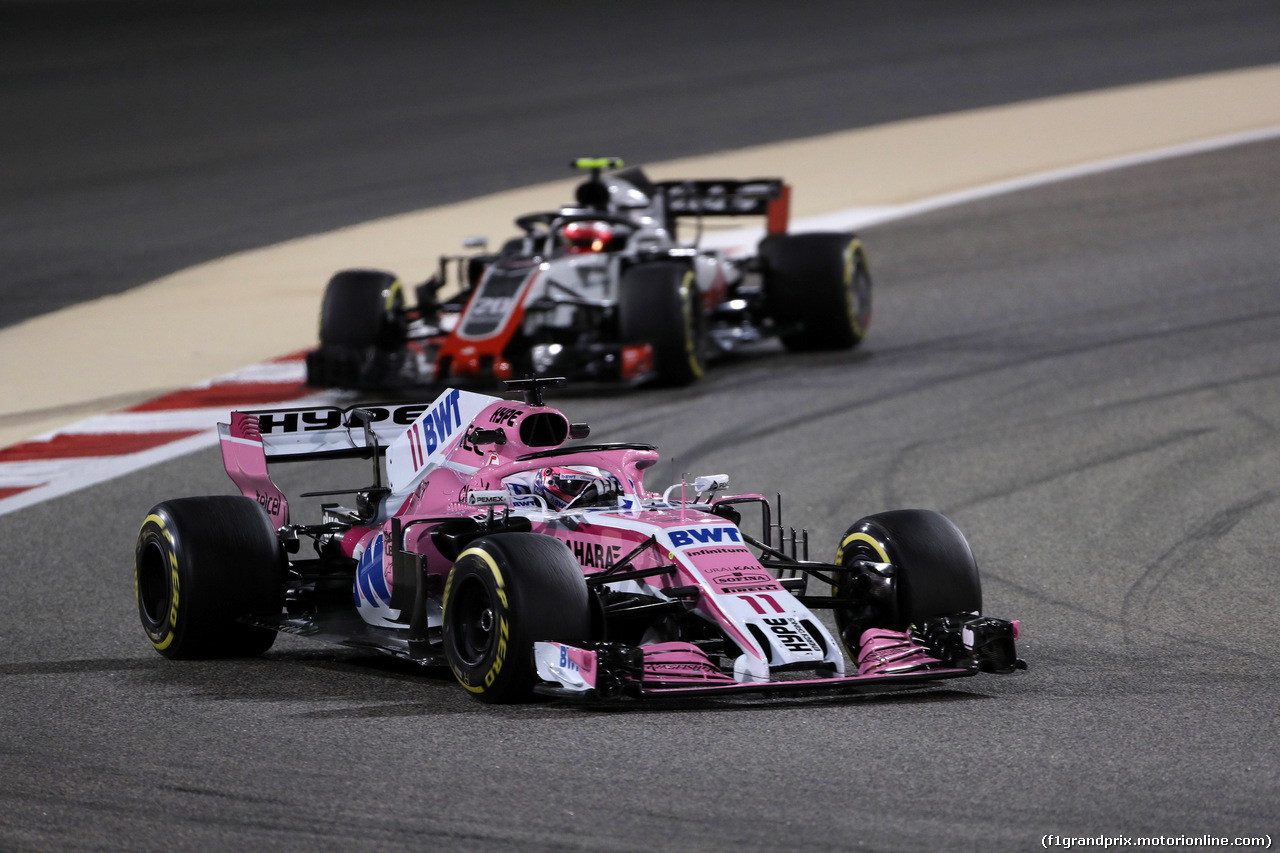 GP BAHRAIN, 06.04.2018 - Prove Libere 2, Esteban Ocon (FRA) Sahara Force India F1 VJM11