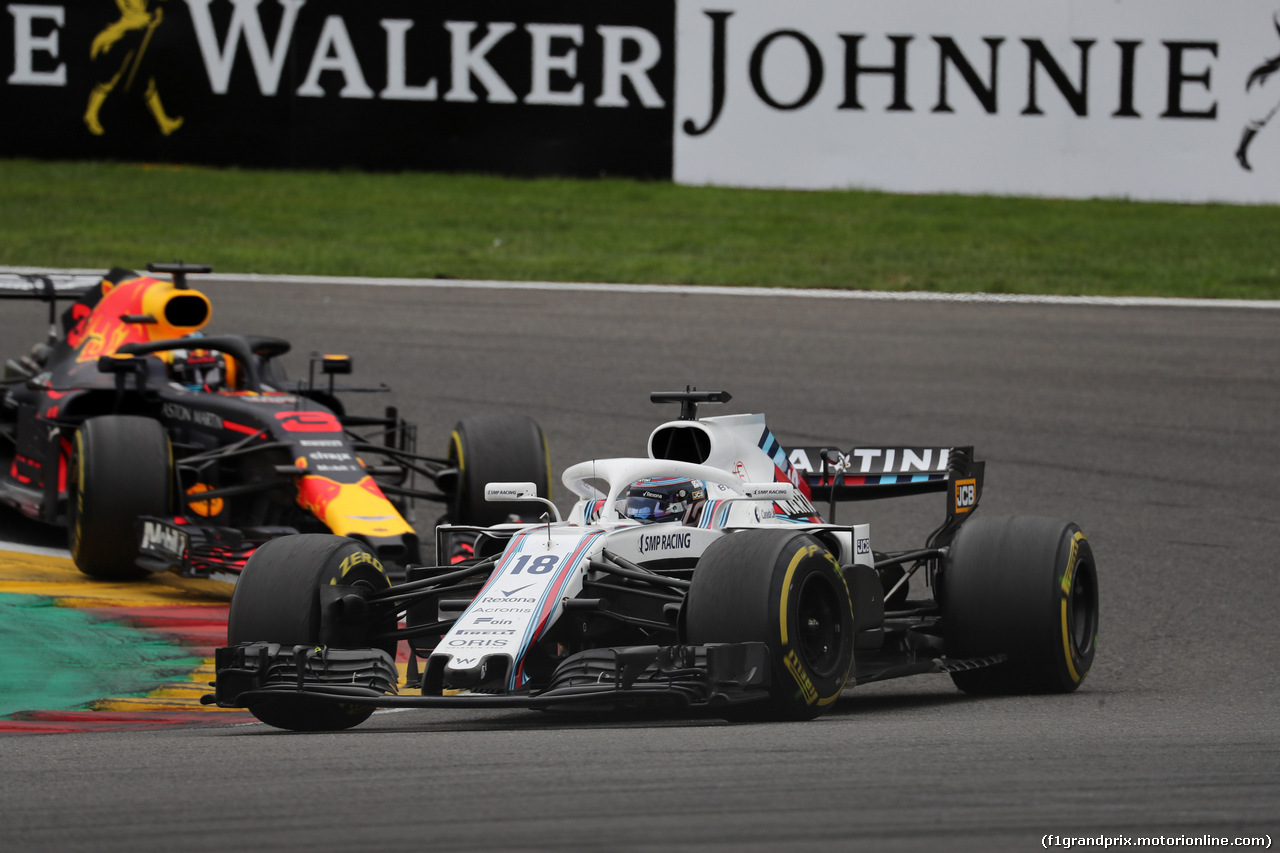 GP BELGIO, 26.08.2018 - Gara, Lance Stroll (CDN) Williams FW41 e Lance Stroll (CDN) Williams FW41