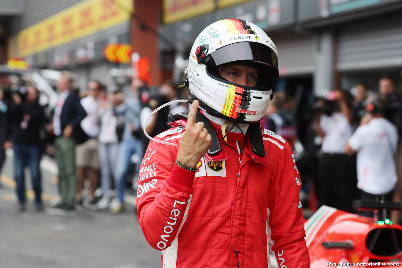 GP BELGIO, 26.08.2018 - Gara, Sebastian Vettel (GER) Ferrari SF71H vincitore
