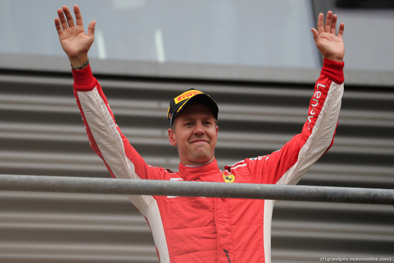 GP BELGIO, 26.08.2018 - Gara, Sebastian Vettel (GER) Ferrari SF71H vincitore