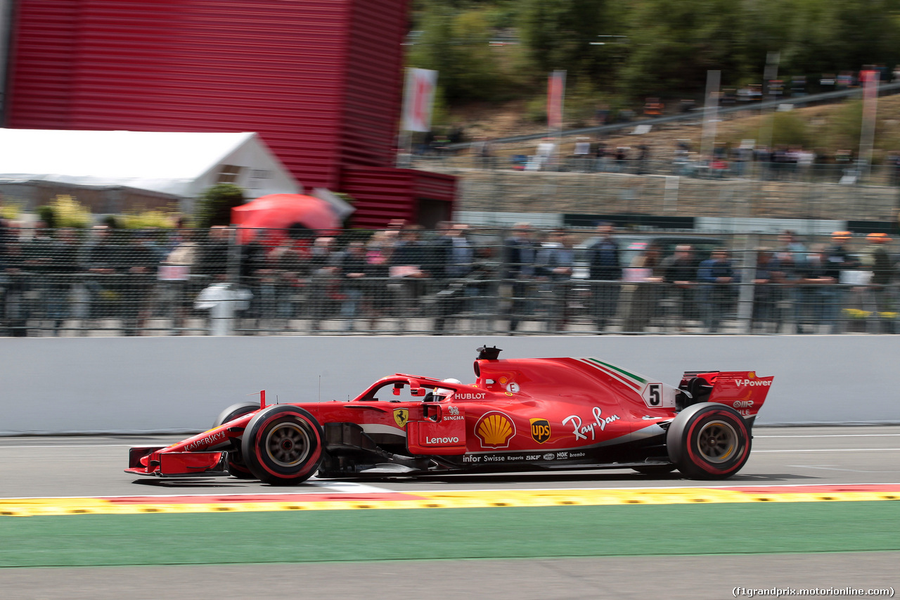 GP BELGIO, 25.08.2018 - Prove Libere 3, Sebastian Vettel (GER) Ferrari SF71H