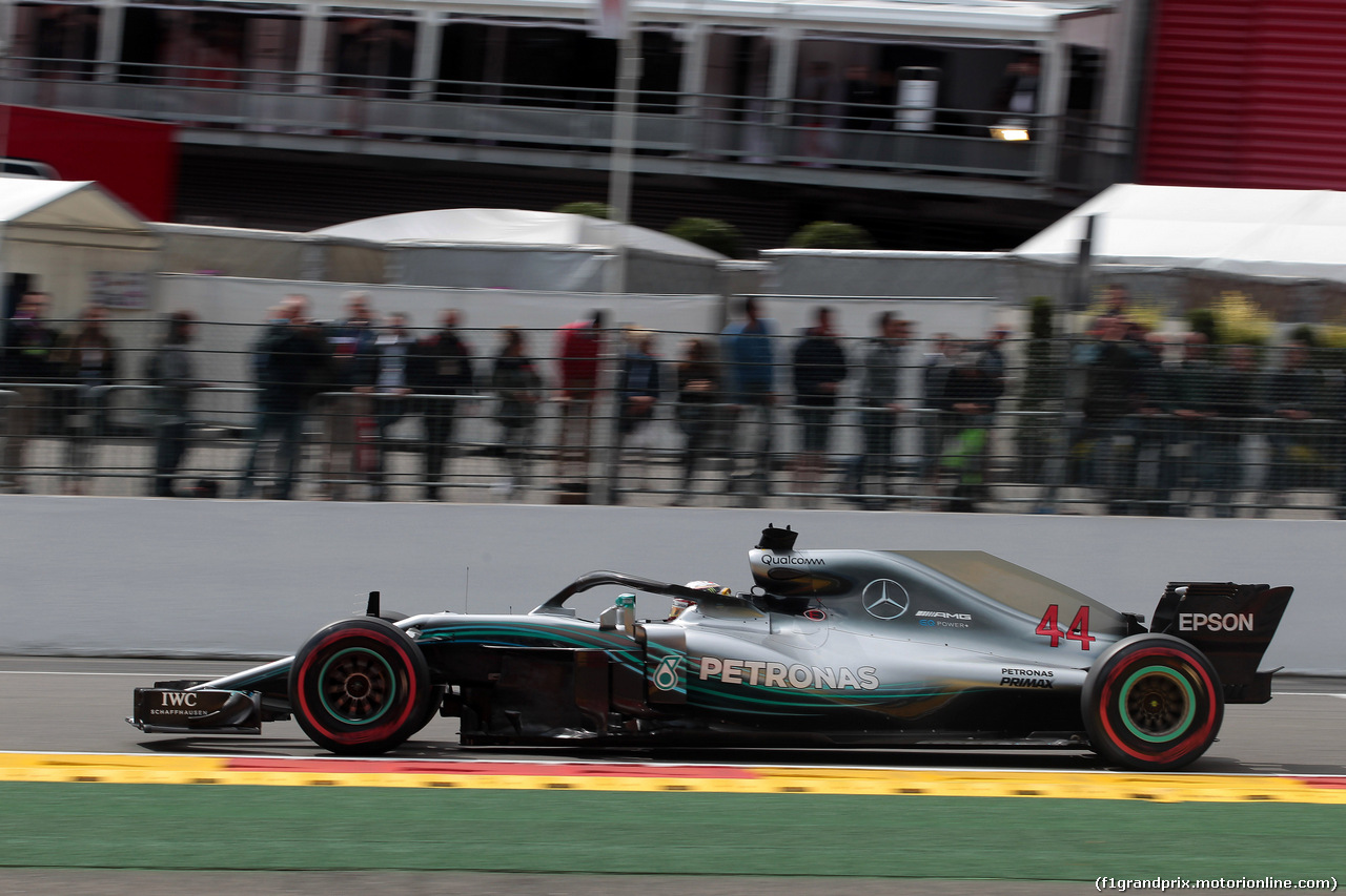 GP BELGIO, 25.08.2018 - Prove Libere 3, Lewis Hamilton (GBR) Mercedes AMG F1 W09