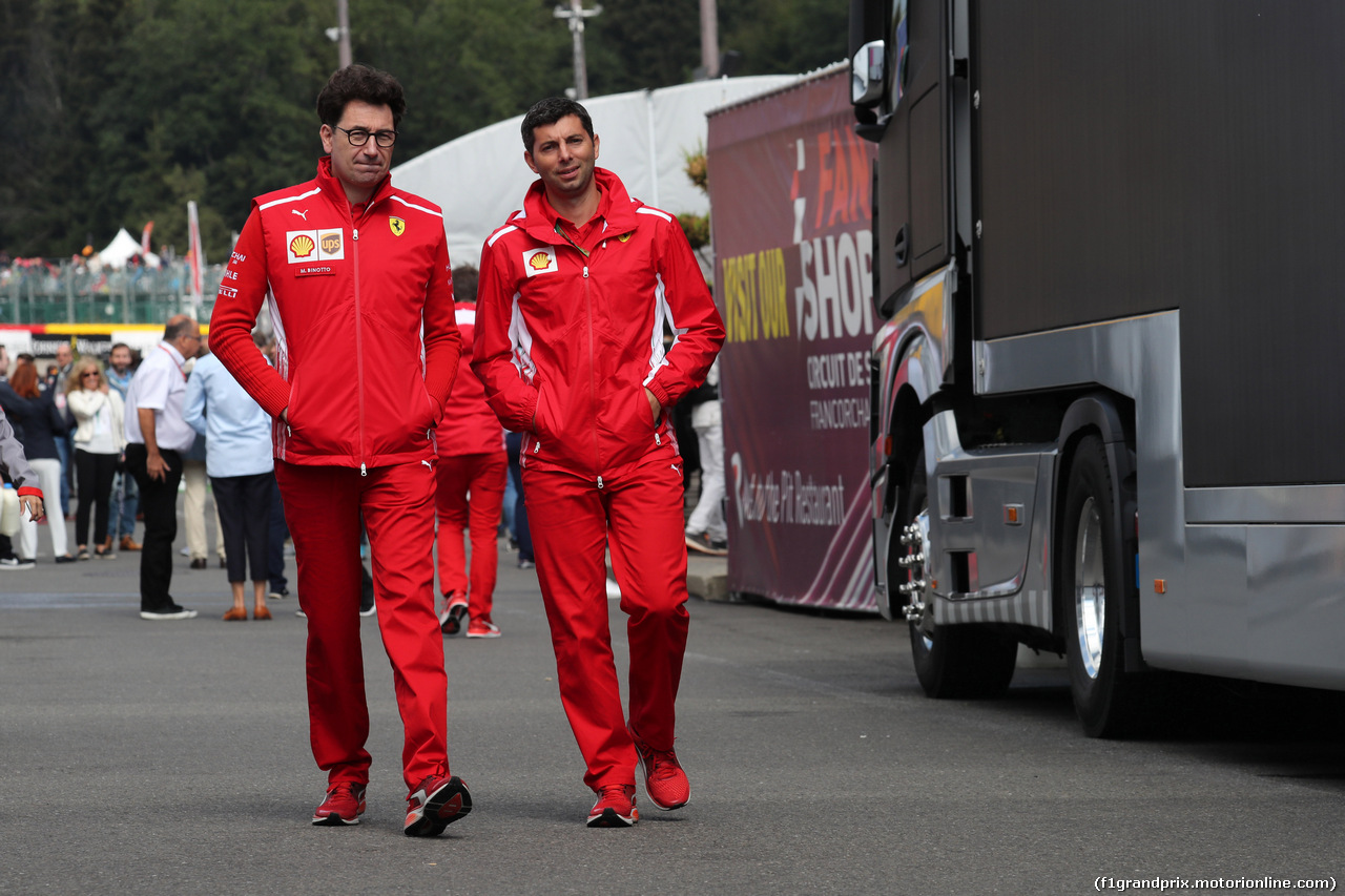 GP BELGIO, 25.08.2018 - Prove Libere 3, (L-R) Mattia Binotto (ITA) Chief Technical Officer, Ferrari