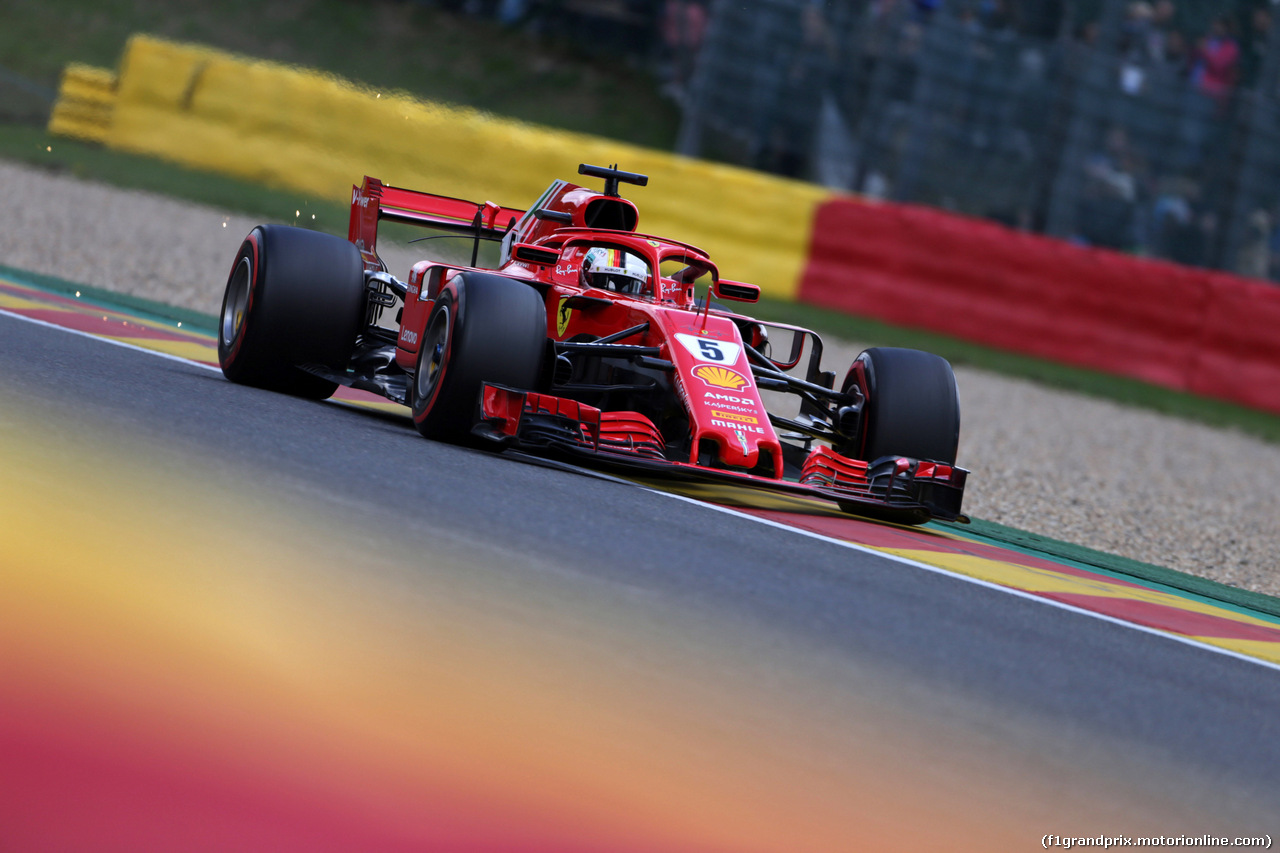 GP BELGIO, 25.08.2018 - Prove Libere 3, Sebastian Vettel (GER) Ferrari SF71H