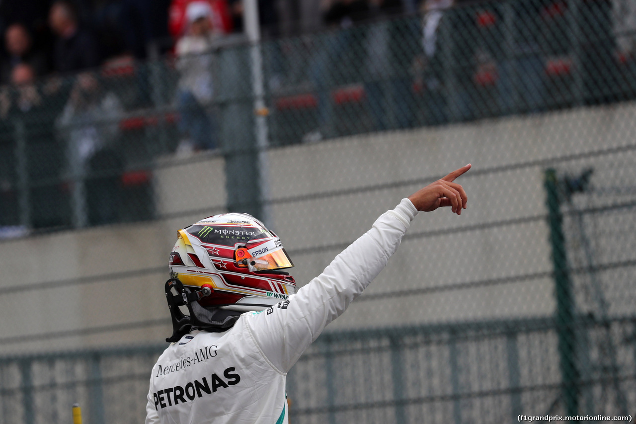 GP BELGIO, 25.08.2018 - Qualifiche, Lewis Hamilton (GBR) Mercedes AMG F1 W09 pole position