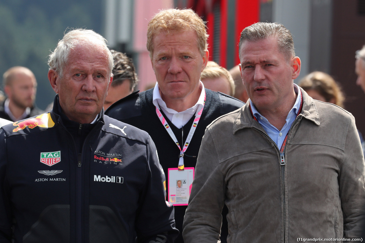 GP BELGIO, 25.08.2018 - Prove Libere 3, Helmut Marko (AUT), Red Bull Racing, Red Bull Advisor e Jos Verstappen (NDL)