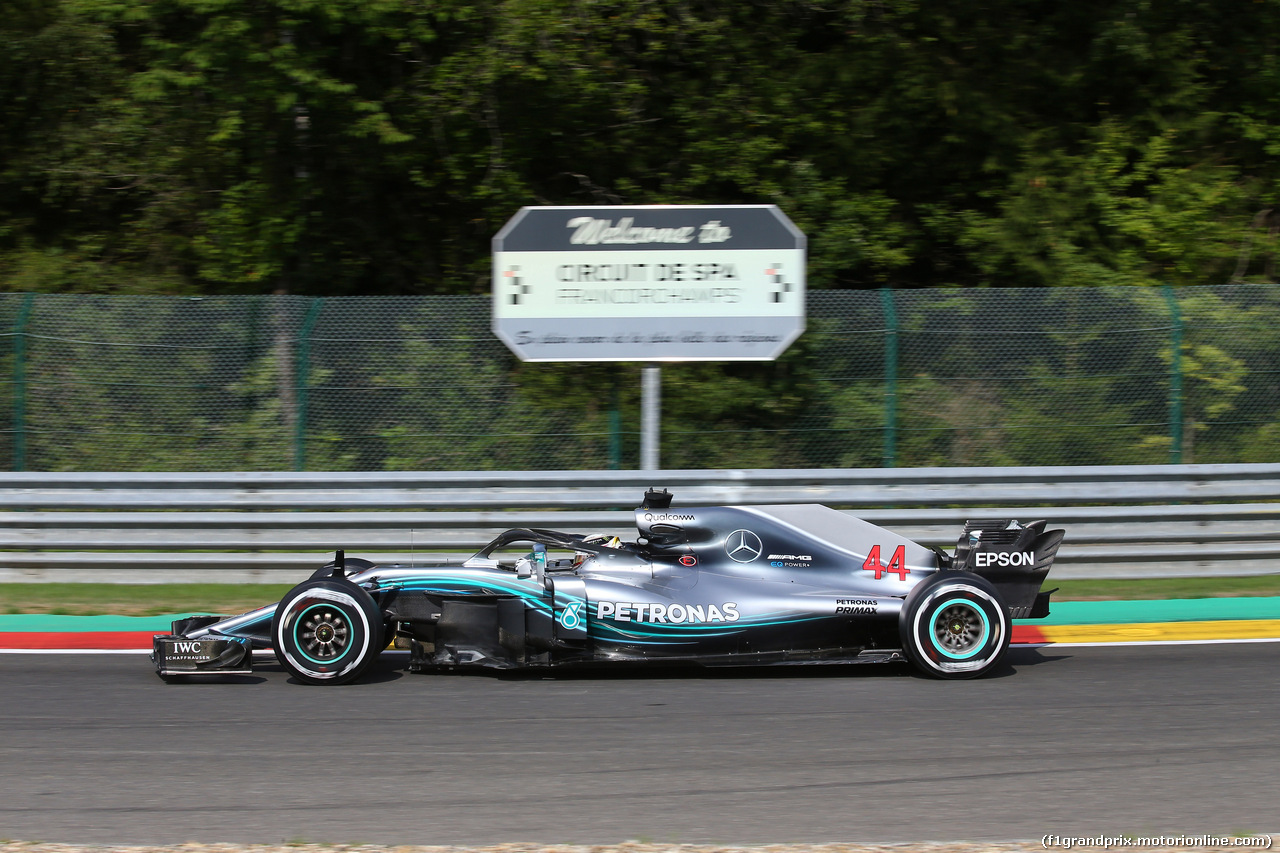 GP BELGIO, 24.08.2018 - Prove Libere 1, Lewis Hamilton (GBR) Mercedes AMG F1 W09