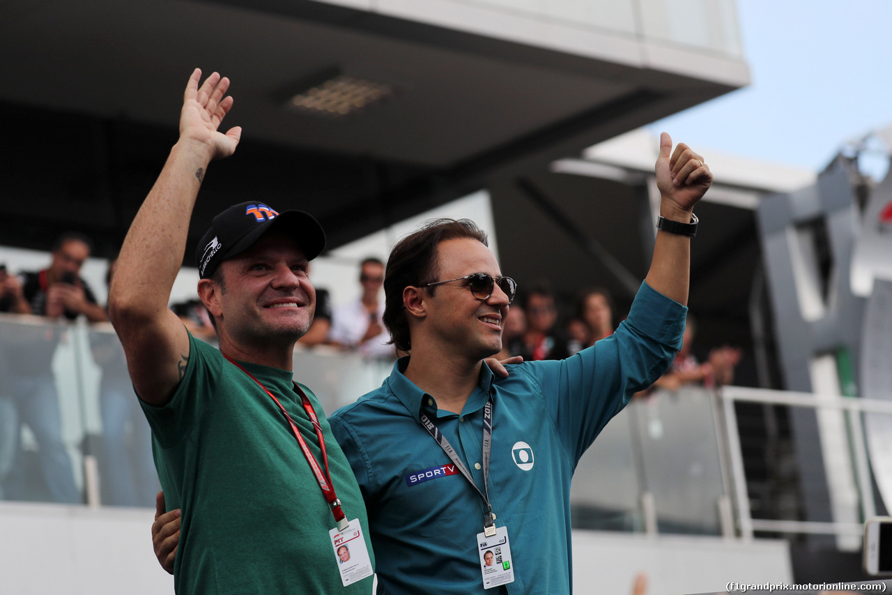 GP BRASILE, 11.11.2018 - Rubens Barrichello (BRA) e Felipe Massa (BRA)