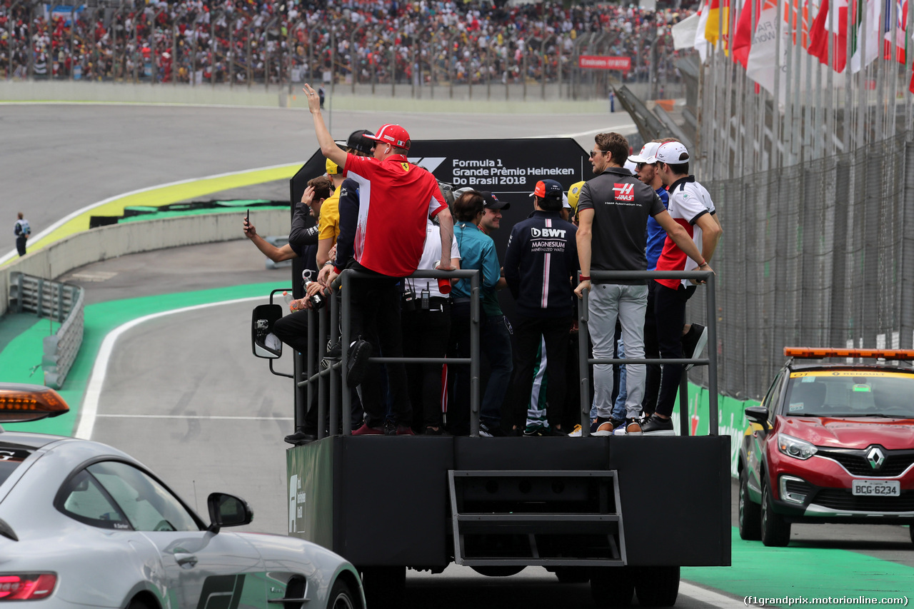 GP BRASILE, 11.11.2018 - Drivers parade