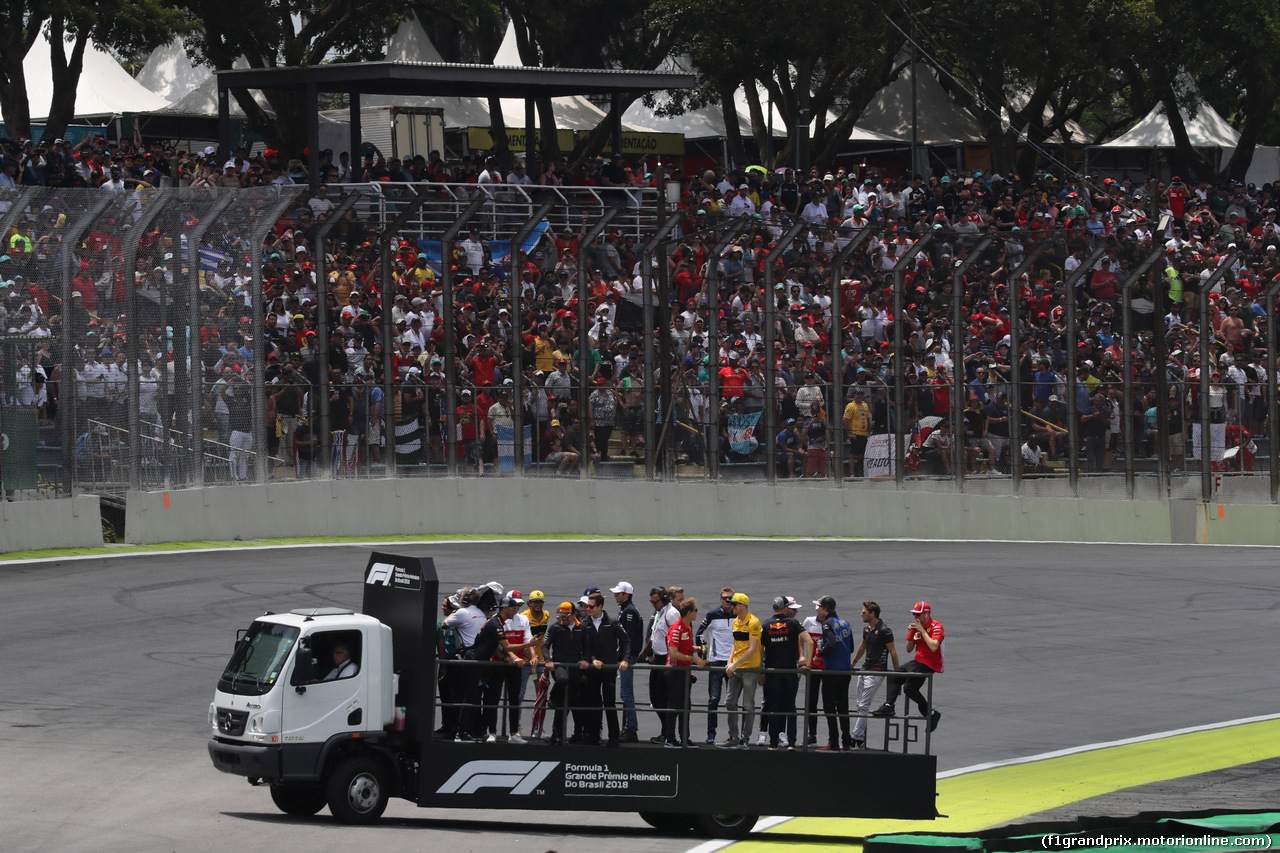 GP BRASILE, 11.11.2018 - Drivers parade