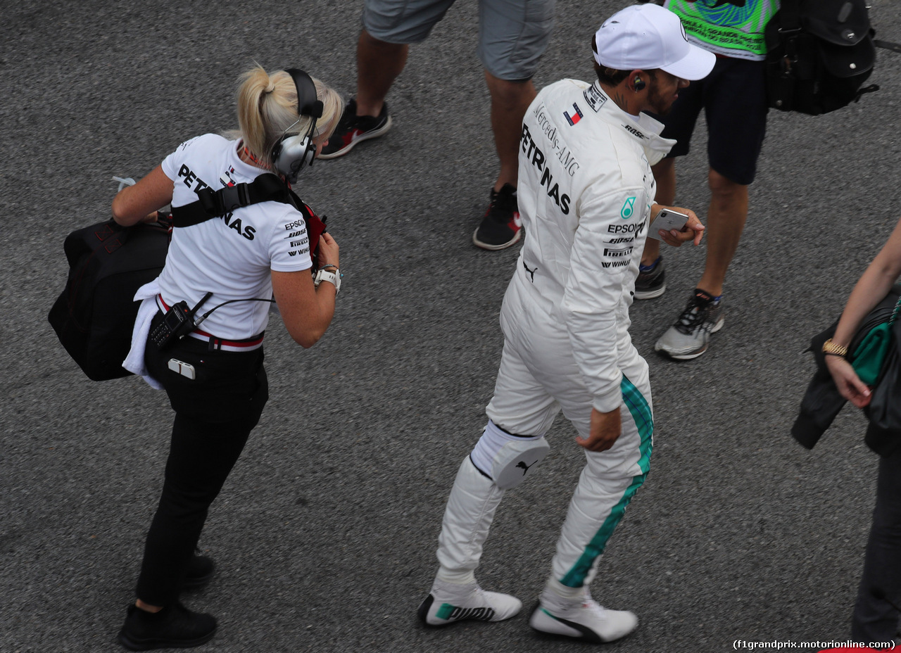 GP BRASILE, 11.11.2018 - Gara, Angela Cullen (NZL) Mercedes AMG F1 Physiotherapist of Lewis Hamilton (GBR)  e Lewis Hamilton (GBR) Mercedes AMG F1 W09