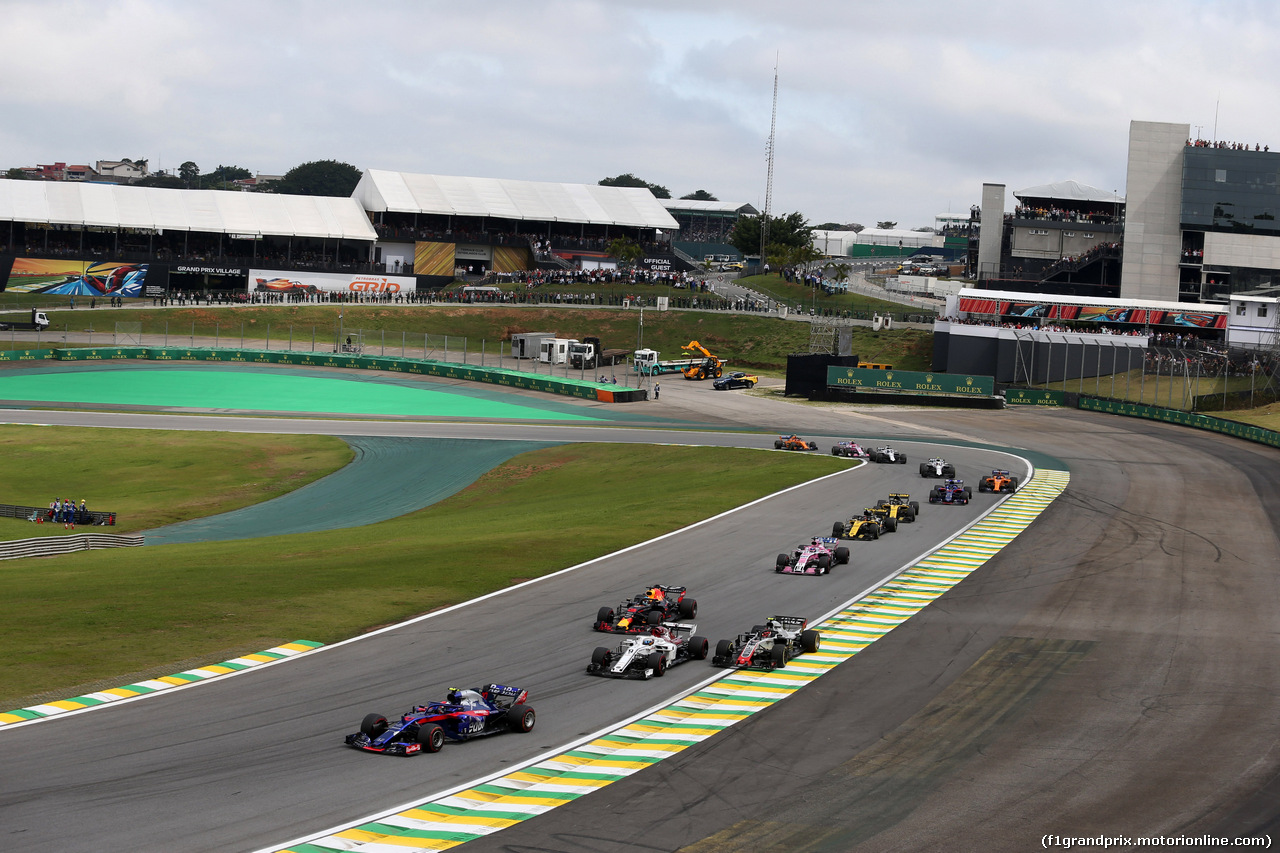 GP BRASILE, 11.11.2018 - Gara, Pierre Gasly (FRA) Scuderia Toro Rosso STR13