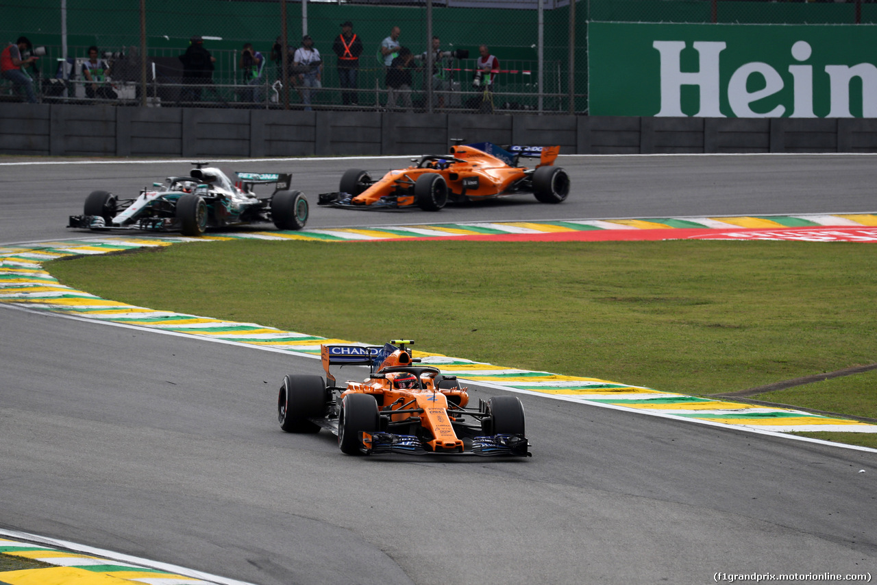 GP BRASILE, 11.11.2018 - Gara, Stoffel Vandoorne (BEL) McLaren MCL33
