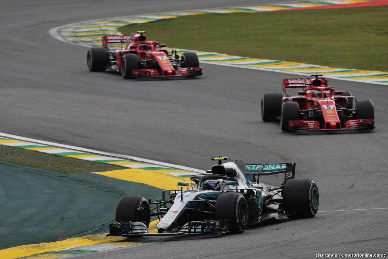 GP BRASILE, 11.11.2018 - Gara, Valtteri Bottas (FIN) Mercedes AMG F1 W09