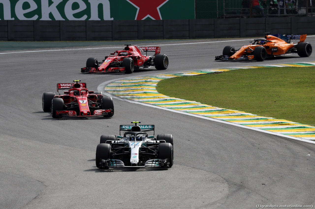 GP BRASILE, 11.11.2018 - Gara, Valtteri Bottas (FIN) Mercedes AMG F1 W09