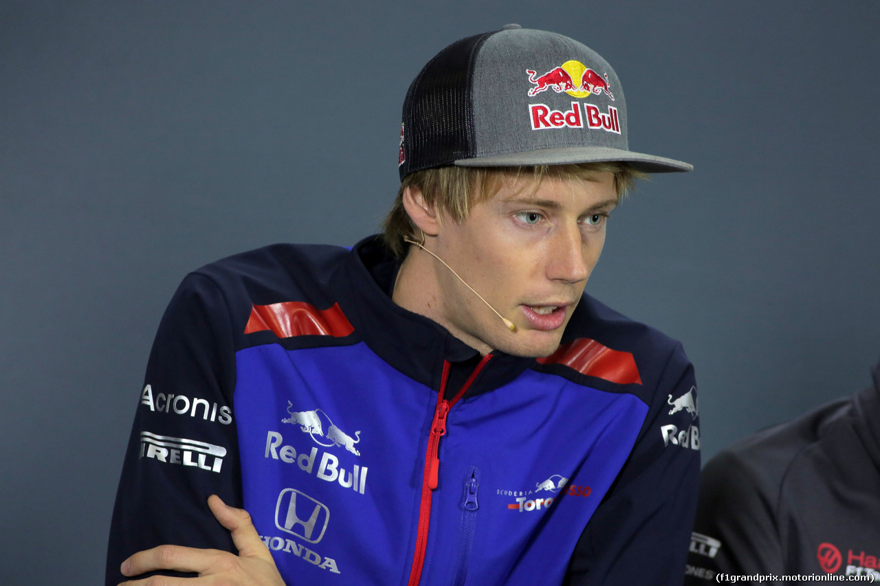 GP BRASILE, 08.11.2018 - Conferenza Stampa, Brendon Hartley (NZL) Scuderia Toro Rosso STR13