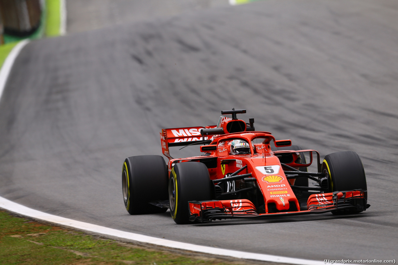 GP BRASILE, 09.11.2018 - Prove Libere 2, Sebastian Vettel (GER) Ferrari SF71H
