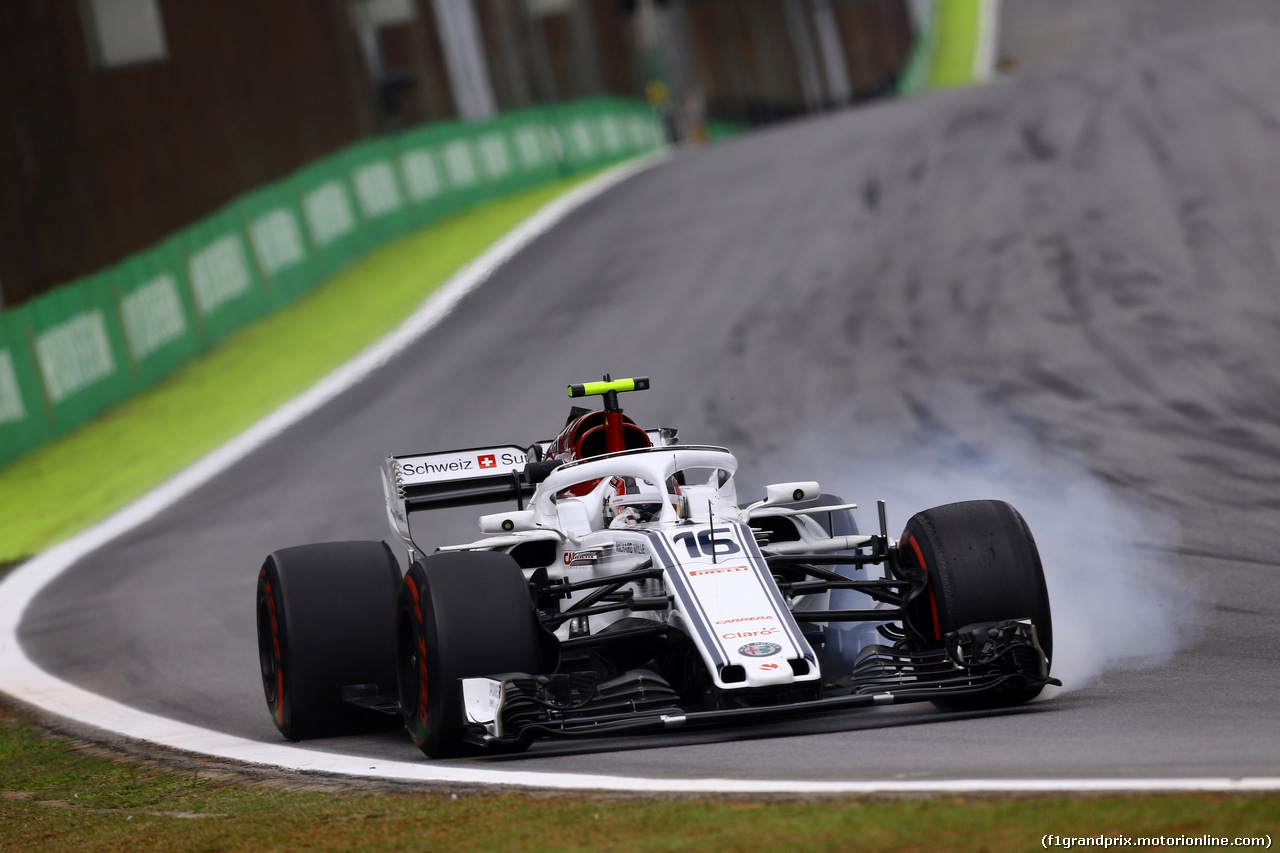 GP BRASILE, 09.11.2018 - Prove Libere 2, Charles Leclerc (MON) Sauber C37