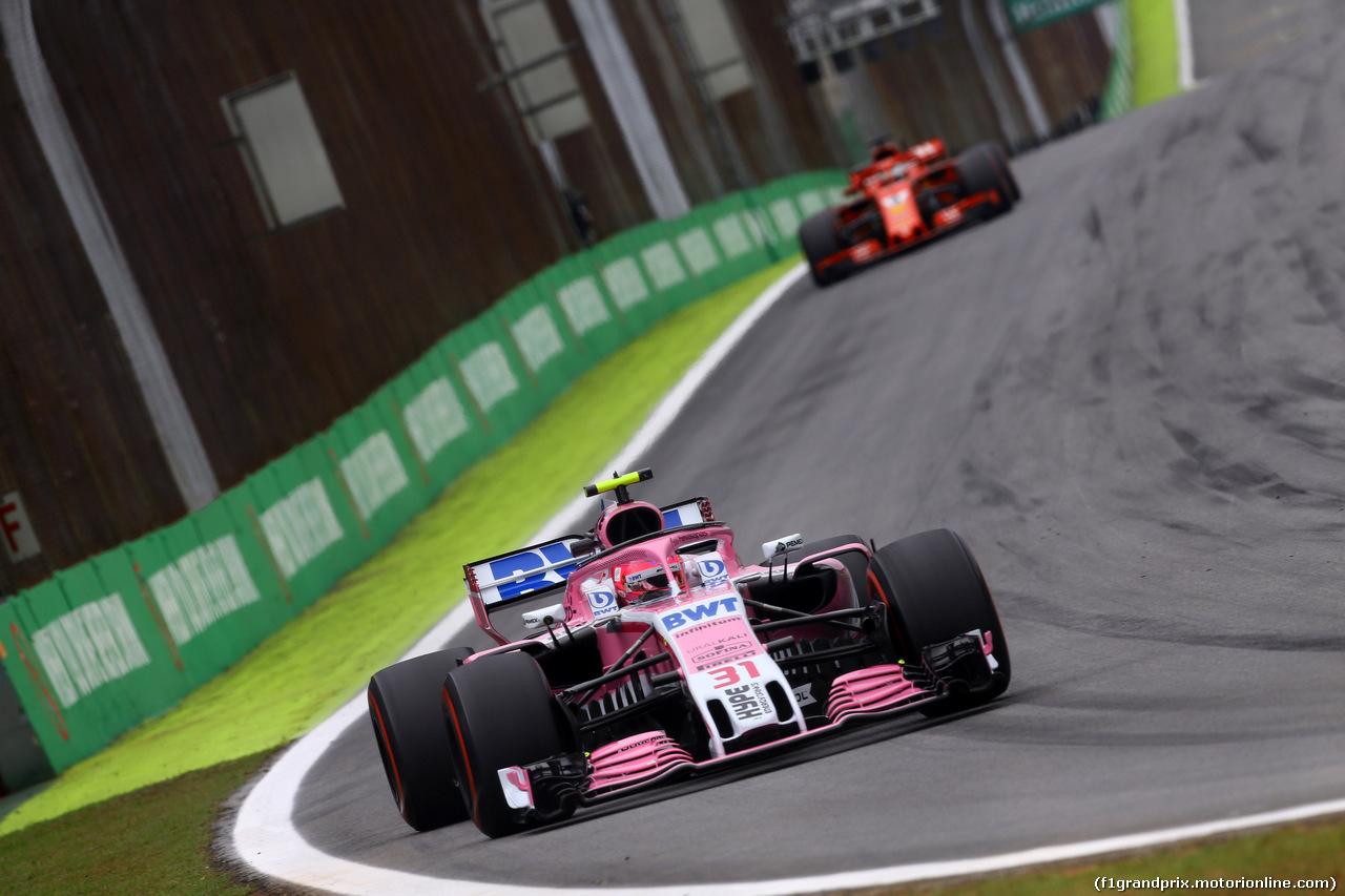 GP BRASILE, 09.11.2018 - Prove Libere 2, Esteban Ocon (FRA) Racing Point Force India F1 VJM11