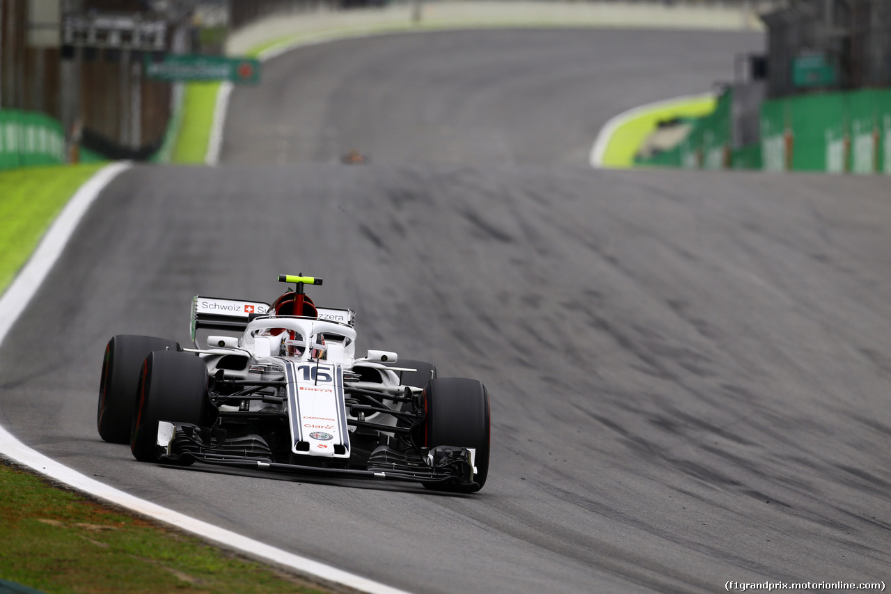 GP BRASILE, 09.11.2018 - Prove Libere 2, Charles Leclerc (MON) Sauber C37