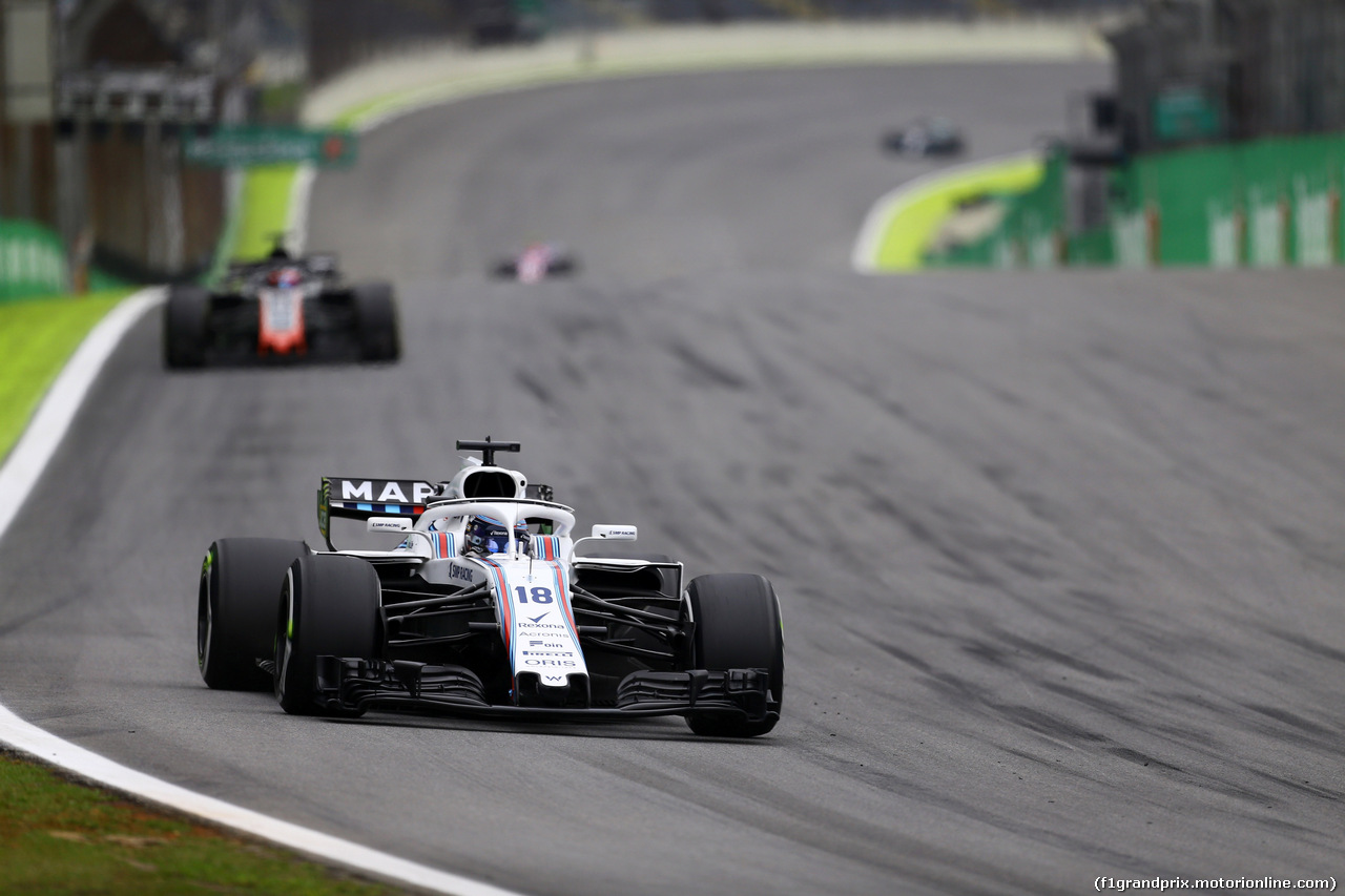 GP BRASILE, 09.11.2018 - Prove Libere 2, Lance Stroll (CDN) Williams FW41