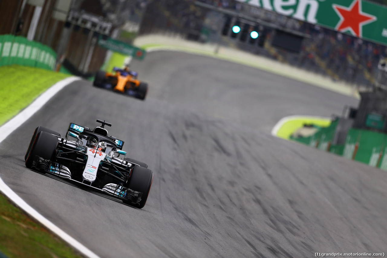GP BRASILE, 09.11.2018 - Prove Libere 2, Lewis Hamilton (GBR) Mercedes AMG F1 W09