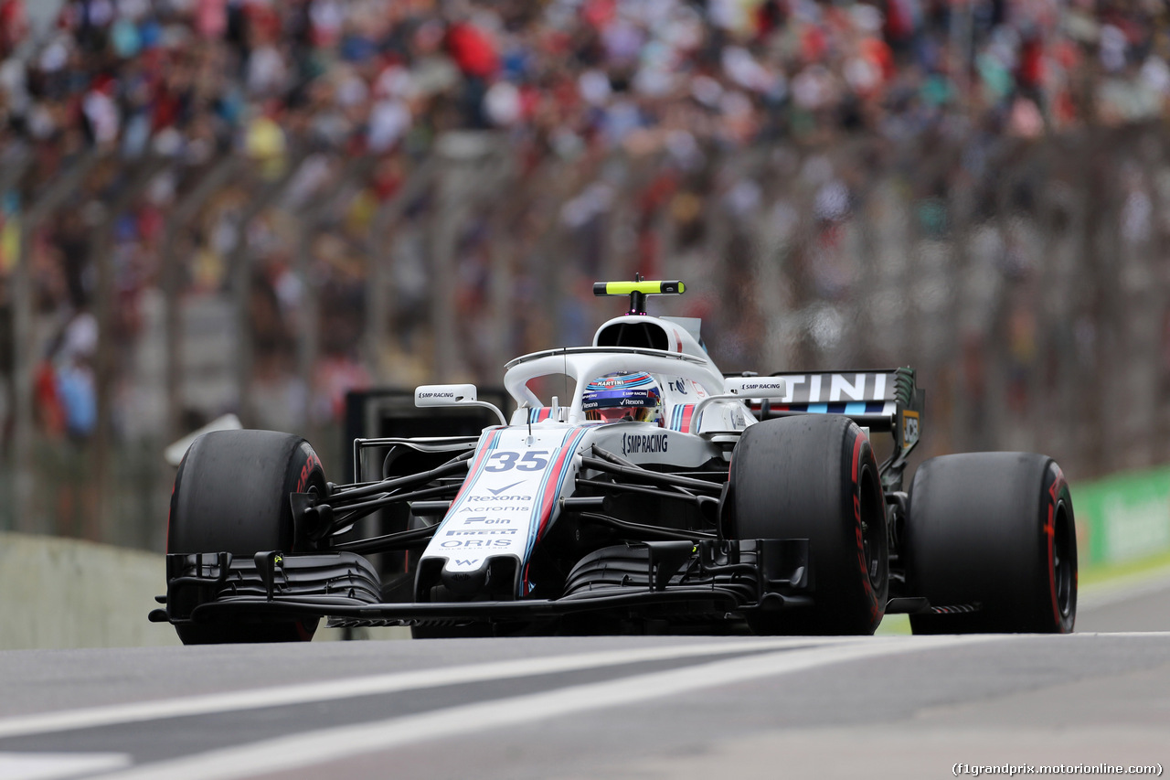 GP BRASILE, 10.11.2018 - Prove Libere 3, Sergey Sirotkin (RUS) Williams FW41