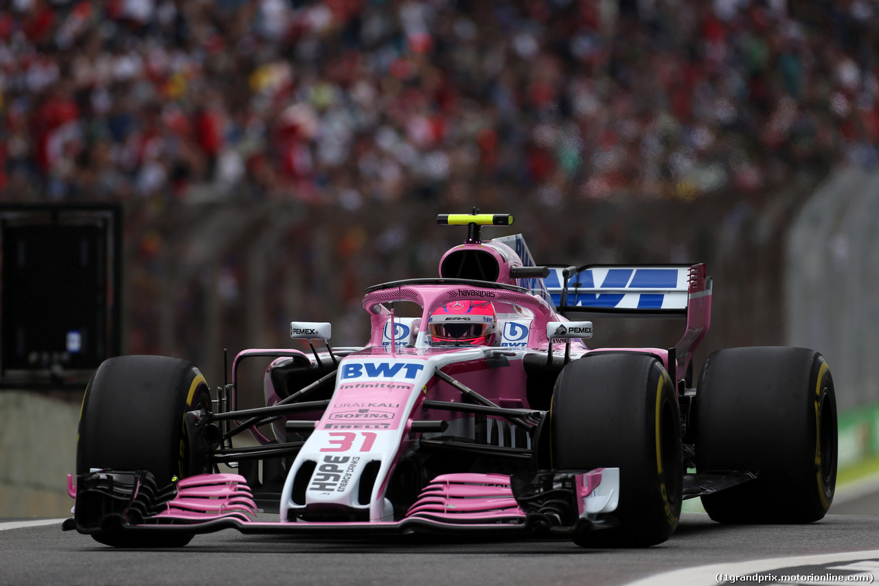 GP BRASILE, 10.11.2018 - Prove Libere 3, Esteban Ocon (FRA) Racing Point Force India F1 VJM11