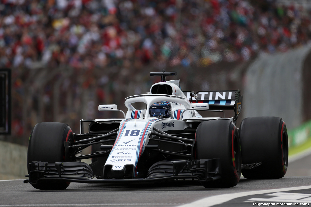 GP BRASILE, 10.11.2018 - Prove Libere 3, Lance Stroll (CDN) Williams FW41