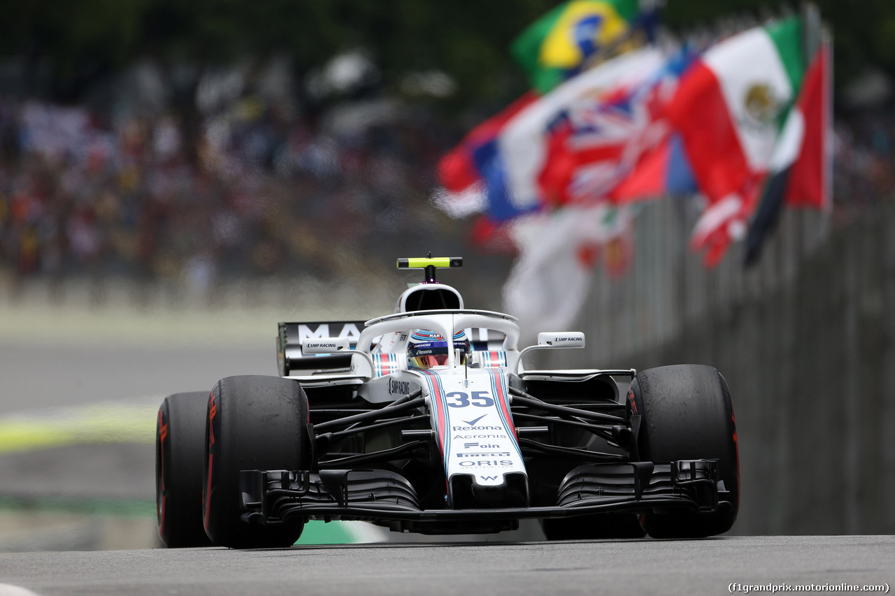 GP BRASILE, 10.11.2018 - Prove Libere 3, Sergey Sirotkin (RUS) Williams FW41