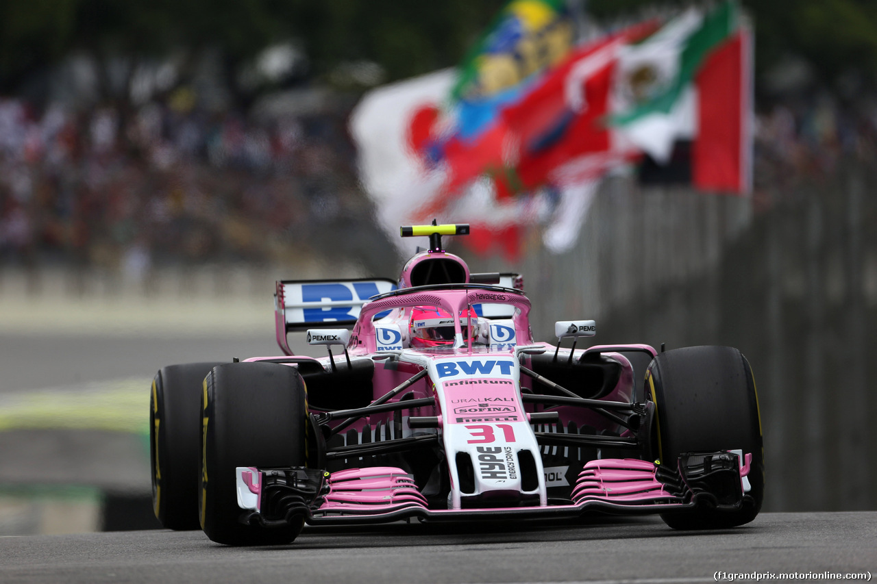 GP BRASILE, 10.11.2018 - Prove Libere 3, Esteban Ocon (FRA) Racing Point Force India F1 VJM11