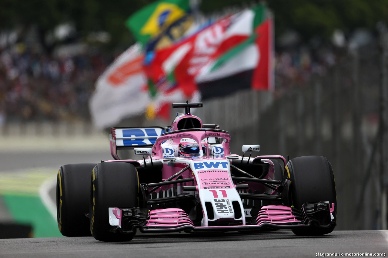GP BRASILE, 10.11.2018 - Prove Libere 3, Sergio Perez (MEX) Racing Point Force India F1 VJM11
