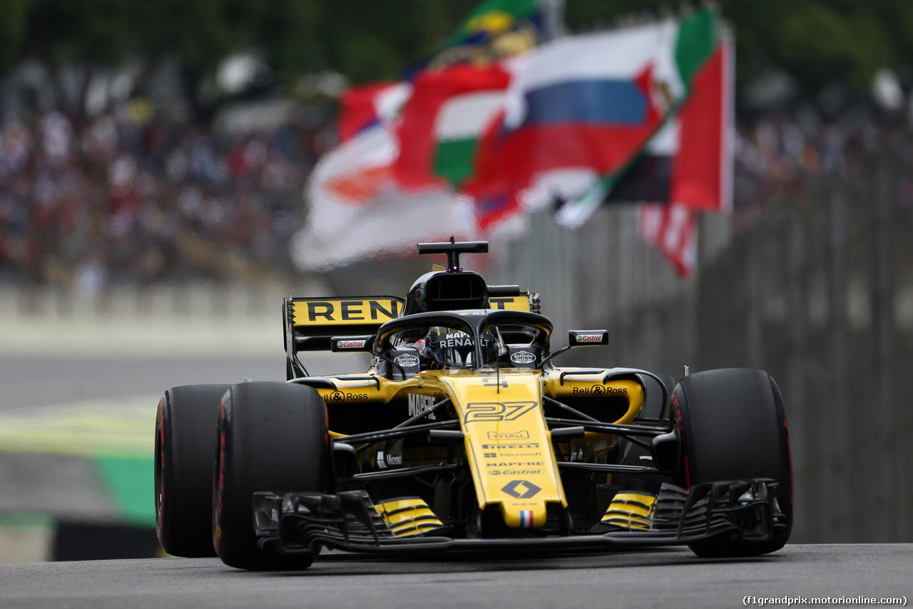 GP BRASILE, 10.11.2018 - Prove Libere 3, Nico Hulkenberg (GER) Renault Sport F1 Team RS18