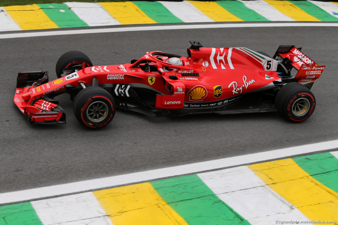 GP BRASILE, 10.11.2018 - Prove Libere 3, Sebastian Vettel (GER) Ferrari SF71H