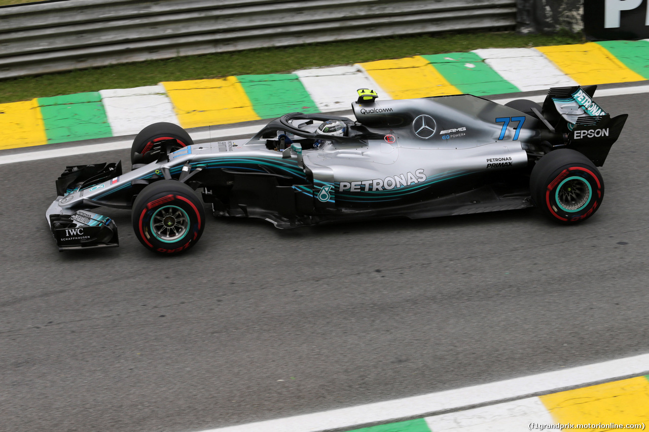 GP BRASILE, 10.11.2018 - Prove Libere 3, Valtteri Bottas (FIN) Mercedes AMG F1 W09