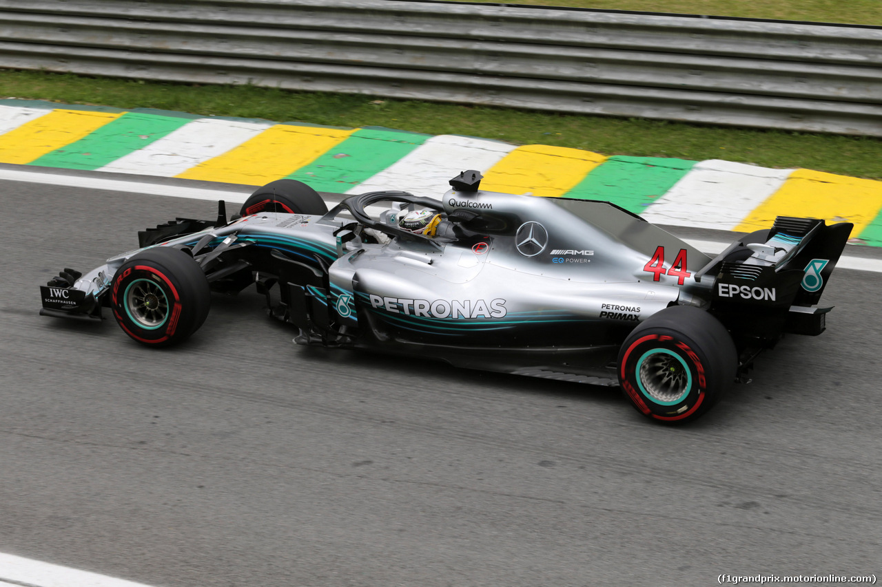 GP BRASILE, 10.11.2018 - Prove Libere 3, Lewis Hamilton (GBR) Mercedes AMG F1 W09
