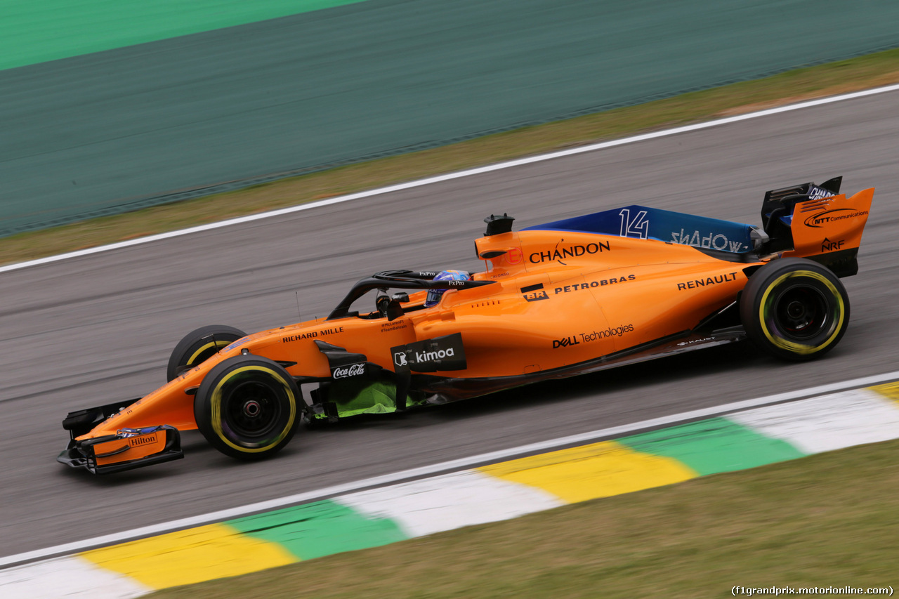 GP BRASILE, 10.11.2018 - Prove Libere 3, Fernando Alonso (ESP) McLaren MCL33